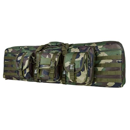 VISM 42 Inch Double Carbine Case-Woodland Camo CVDC2946WC-42